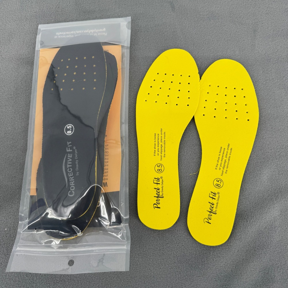 Gravity Defyer Corrective Fit Orthotic Insoles Womens 8.5 Inserts Set
